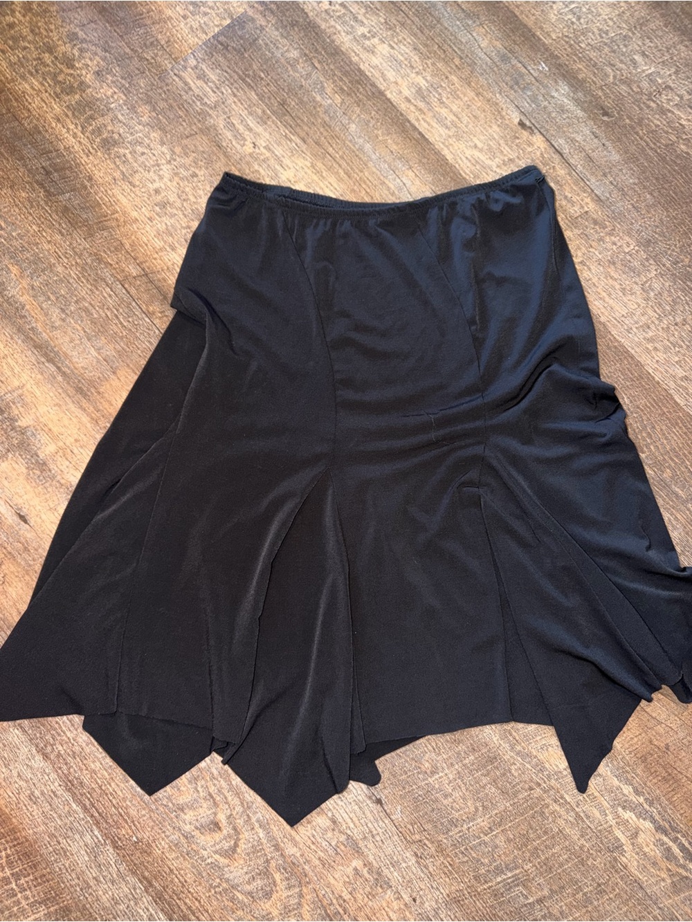 Speechless Black Asymmetrical Paneled Skirt